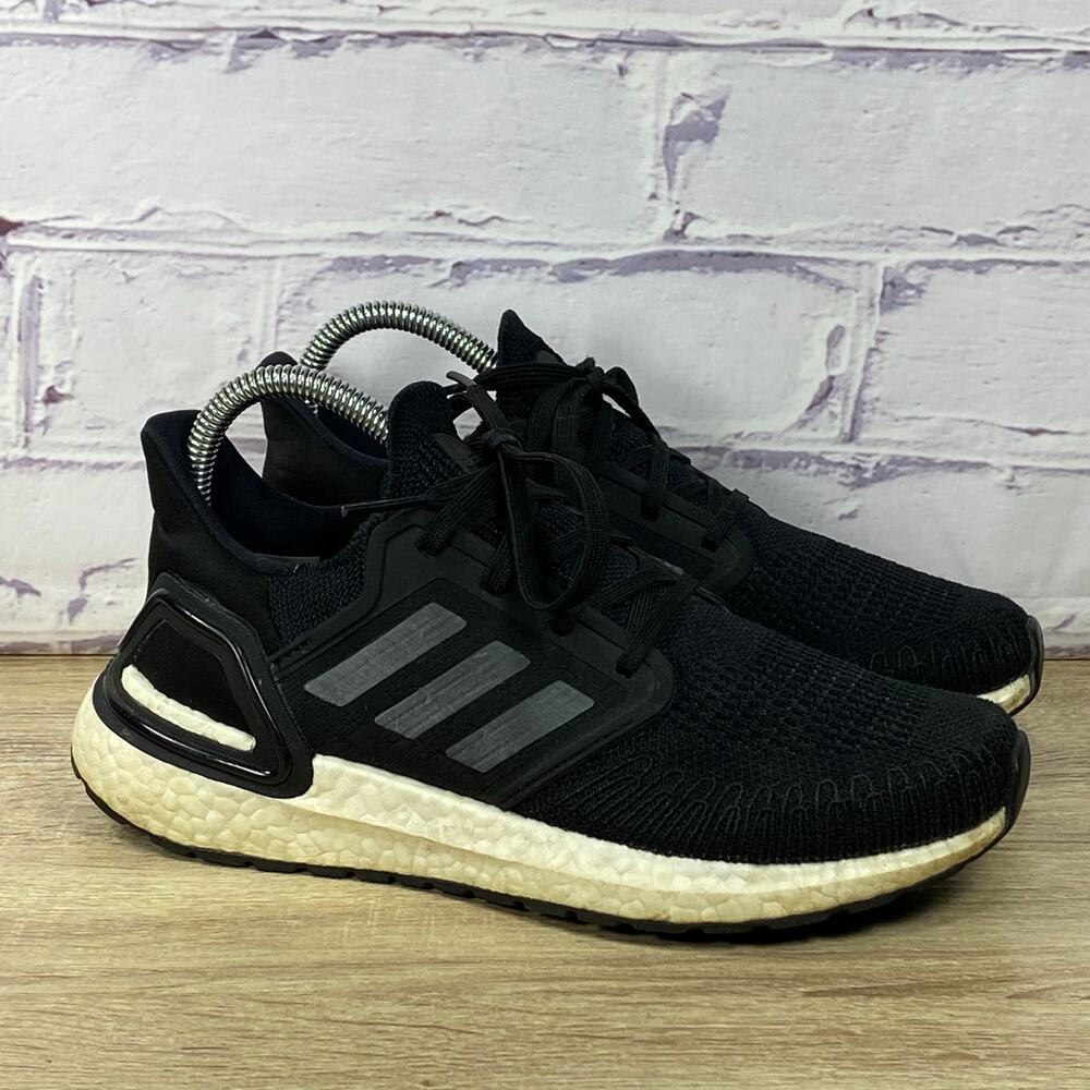 Adidas UltraBoost 20 Black Running Shoes Women's 6.5 Athletic Sneakers EG0714